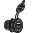 5V 2.1A Waterproof Dual USB Power Charger Sockets 2.1A Car Vehicle - 3