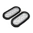 Tail Reverse Light Oval White Waterproof Truck Trailer Bus Pair LED Stop Turn - 4
