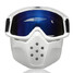 Goggles Motorcycle Riding Detachable Blue Shield Face Mask Lens Modular Helmet - 1