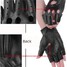 Leisure Cool Driving PU Leather Cycling Motorcycle Half Finger Gloves Fingerless - 5