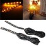 Universal Motorcycle Bike Amber LED 2Pcs Turn Signal Indicator Blinker 5630 SMD Strip Light - 6