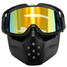 Goggles Modular Face Mask Shield Detachable Motorcycle Helmet Yellow Lens - 1