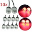 Eagle Eye Lamp 10Pcs Motorcycle Daytime Running Lights 3LED 5630 18MM Red - 1