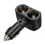 2 Way Car Motor Bike Cigarette Lighter Adaptor Double Socket 12V - 1