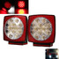 Stud 12V LED Trailer Truck Universal Lamp Square Mount Brake Stop Tail Lights - 5