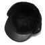 Cap Fleece Leather Winter Warm Flat Hat Driving Men Ear - 3