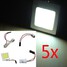 8W 5 x T10 Lamp Car Interior COB LED Lights Dome Festoon License Plate - 1