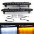 White Fog Light LED Daytime Running Turn Signal Light Pair Yellow DRL Audi Q7 - 1