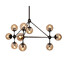 Black Chandelier Flush Mount 100 Amber Loft Light - 2