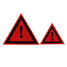 Reflective Stickers Multifunction Grade Diamond Labels Warning Decals Triangle - 1