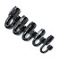 Nylon Braided Car Black Aluminum 180 Degree Swivel Hose End - 1