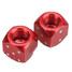 10pcs Red Metal Covers Bike Car Tyre Valve DiCE - 2