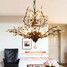 Gold Crystal Bedroom Living Room Lights Black - 1