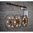 Iron Wheel Clothing Chandelier Store Cafe Bar Retro - 3