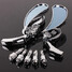 Design Skull Blade Motorcycle Mirrors Silver - 1