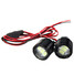 Pair 12V Motorcycle Headlight Daytime Running Light LED Flashlightt Spotlightt - 2