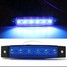 Side Marker Indicator Light Lamp Motorcycle Auto 0.5W LED Truck Trailer Lorry 24V Bus 6SMD - 6
