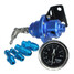 Adjustable Aluminum Gauge Fuel Pressure Regulator Oil Blue - 1