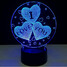 Colorful 100 Night Light Love Led Touch Switch 3d Creative - 3