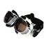 Brown Motorcycle Helmet Frame Scooter Dark Goggle Silver Lens - 5