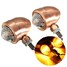 Motorcycle Turn Signal Indicator Harley Golden Bullet 12V Lights Amber - 1