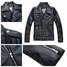 Retro Fashion Men Jacket PU Leather Motor Bike Riding slim - 4