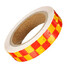Caution Reflective Sticker Dual Color Chequer Roll Signal Warning - 3