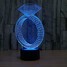 Illusion Shape Diamond Table Lamp 3d Night Light Ring Color Light Amazing - 2