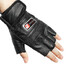 Black Red Sports Finger Leather Gloves Blue Men's Motorcycle Cycling Half Protective Biker - 12