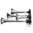 Zinc Alloy Train Auto Car Truck Silver Chrome Air Horn Kit - 2