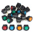 Auto ON OFF SPST Switch Rocker Toggle Round Light 12V DOT LED Motorcycle Car Boat 20pcs - 2