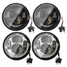 Fat Headlight Lamp For Harley Dyna LED Hi Lo Daymaker - 2