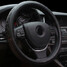 Universal 38CM Car All Seasons Leather Car Steel Ring Wheel - 1