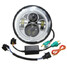 7Inch Round Signal Lamp Headlight For Harley Jeep Beam LED DRL Hi Lo Halo - 2