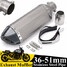 Black Killer Universal Motorcycle Carbonfiber Exhaust Muffler Pipe 36-51mm - 8