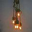 Hemp Edison Chandelier Loft Living Room Office Study Room Vintage 6 Heads - 3