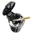 Blue Light Cigarette Car Travel Portable Ashtray Holder Cup LED Black - 2