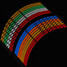 Multi Color Stickers Tape Stripe Reflective Wheel Rim Decal - 3