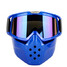 Sunglasses Detachable Goggles Harley Honda Motorcycle Helmet Dirt Bike Mask - 5