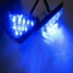 1Pair LED Turn Signal Light Triangle Motorcycle Universal Flush Mount - 8