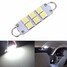 Loop 44mm 6SMD Rigid LED Light Lamp 5050LED Festoon Xenon White - 1