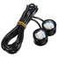 LED Flash License Plate Light Lamp Warming Strobe 2pcs Motorcycle ATV Mirror Decor - 2