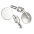 YAMAHA Bar End Suzuki Honda Round Inch Motorcycle Silver Mirrors - 2