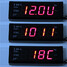 Car Red 12-24V Time Thermometer Voltmeter 3 in 1 LED Display Clock - 5