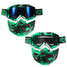 Protect Motorcycle Helmet Lens Green Mask Shield Goggles Full Face Clear Light - 11