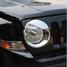 Headlight Silver Jeep Trim Cover Patriot Shape Bird 1Pair - 2
