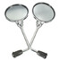 Chrome Rear View Motorcycle Dirt Bike Rear View Side Mirrors Round 8mm - 3