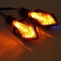 Light Amber 12 LED Lamp Motorcycle Turn Signal Indicators Blue - 2