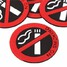 Rubber Office Sticker Car Logo Sign Smoking Warning Adhesive 5pcs - 4