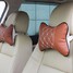Headrest Cushion Universal PU Leather Pair Pillow Pad Head Neck Car Seat - 3